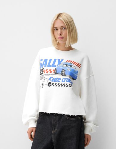 Sudadera Cars Cropped Mujer Xs - Bershka - Modalova