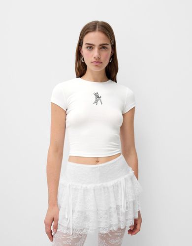 Camiseta Disney Bambi Manga Corta Mujer L - Bershka - Modalova