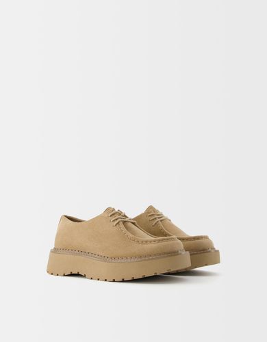 Zapato Plano Cordones Mujer 38 - Bershka - Modalova