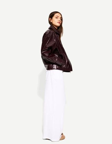 Pantalon Wide Leg Rústico Double Cloth Mujer 10-12 - Bershka - Modalova