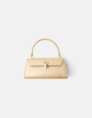 Bershka Bolso Caja Mujer Oro - Bershka - Modalova