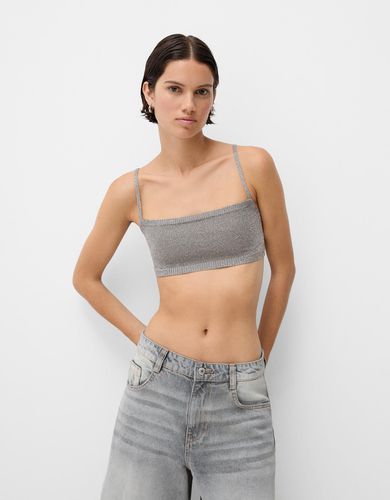 Top Punto Metalizado Mujer L - Bershka - Modalova