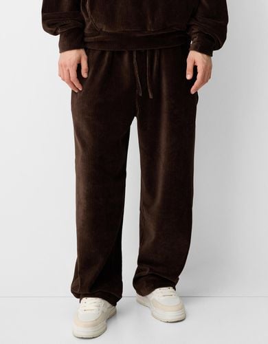 Pantalón Wide Leg Carpenter Pana Hombre M - Bershka - Modalova