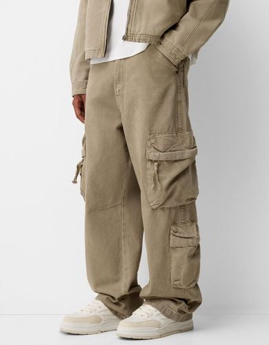 Pantalón Baggy Multicargo Hombre 34 - Bershka - Modalova