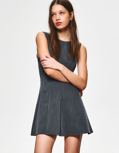 Vestido Bengalina Falda Vuelo Mujer S - Bershka - Modalova