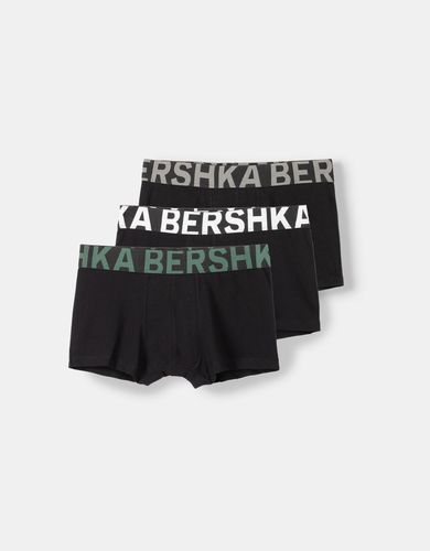 Pack 3 Boxers Cintura Ancha Print Hombre S - Bershka - Modalova