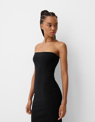 Vestido Midi Bandeau Mujer M - Bershka - Modalova