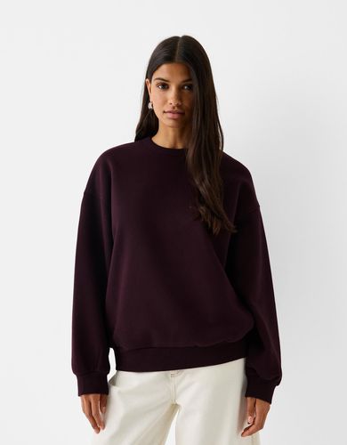 Sudadera Oversize Bolsillos Laterales Mujer S - Bershka - Modalova