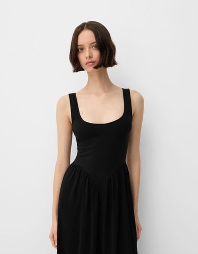 Vestido Midi Tirantes Mujer S - Bershka - Modalova