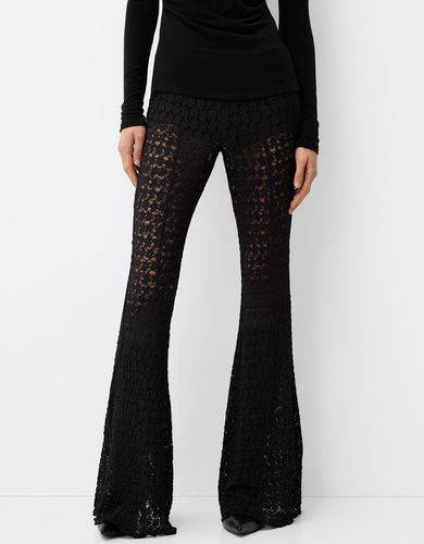 Pantalón Flare Lace Mujer L - Bershka - Modalova