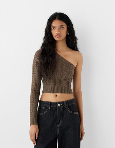 Jersey Asimétrico Trenzado Mujer M - Bershka - Modalova