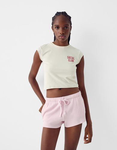 Bershka Short Gofrado Mujer L Rosa - Bershka - Modalova