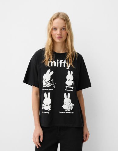 Camiseta Miffy Manga Corta Print Mujer 10-12 - Bershka - Modalova