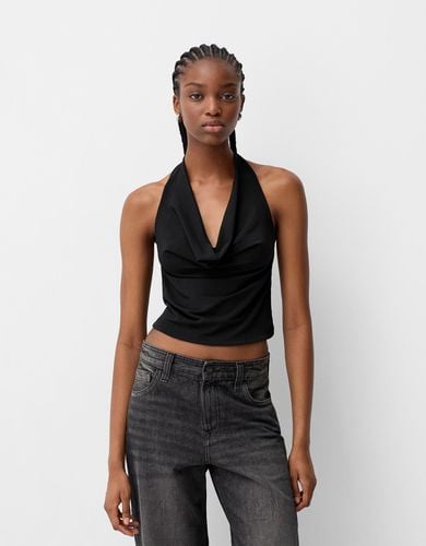 Top Fluido Halter Mujer M - Bershka - Modalova