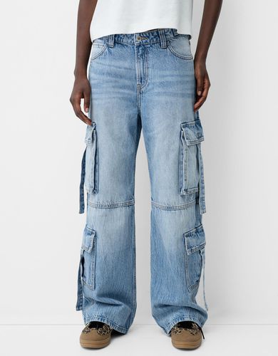 Jeans Cargo Multipocket Mujer 36 - Bershka - Modalova