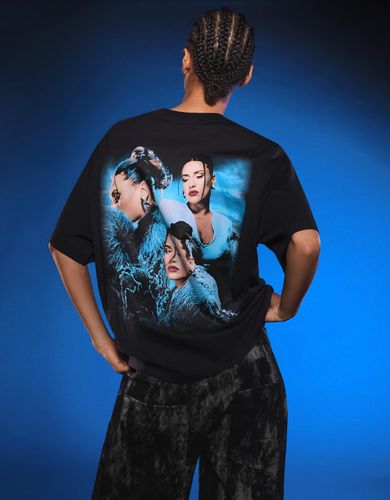 Rta Oversize Print Mujer L Negro" - Bershka - Modalova