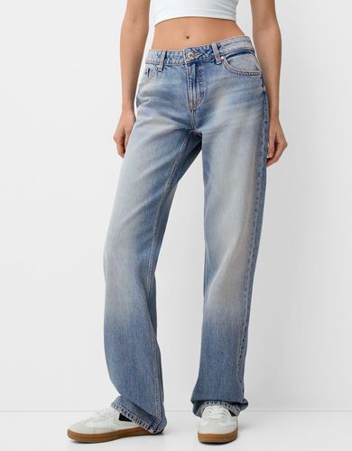 Jeans Straight Low Waist Mujer 38 - Bershka - Modalova