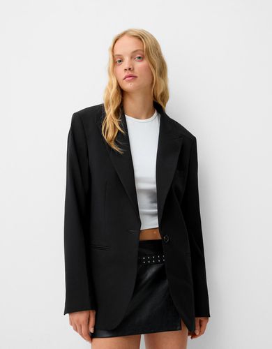 Blazer Bolsillos Mujer Xs - Bershka - Modalova