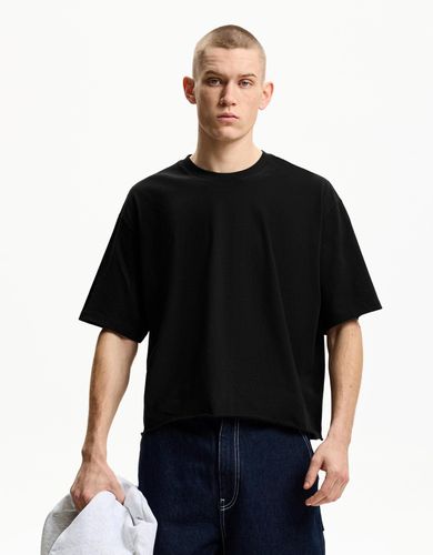 Camiseta Manga Corta Cropped Hombre S - Bershka - Modalova