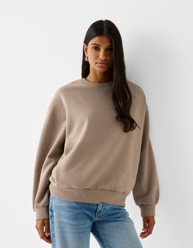 Sudadera Oversize Bolsillos Laterales Mujer M - Bershka - Modalova