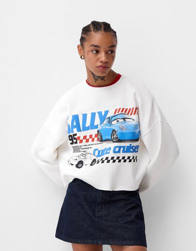 Sudadera Cars Cropped Mujer S - Bershka - Modalova