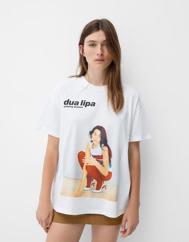 Camiseta Dua Lipa Manga Corta Oversize Mujer M - Bershka - Modalova