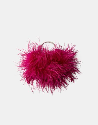 Bolsito Pouch Pluma Mujer - Bershka - Modalova