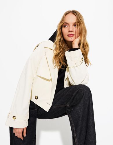 Cazadora Trench Corta Mujer S - Bershka - Modalova