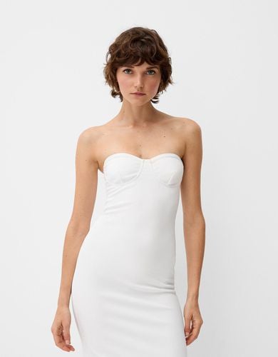 Vestido Midi Bandeau Mujer L - Bershka - Modalova