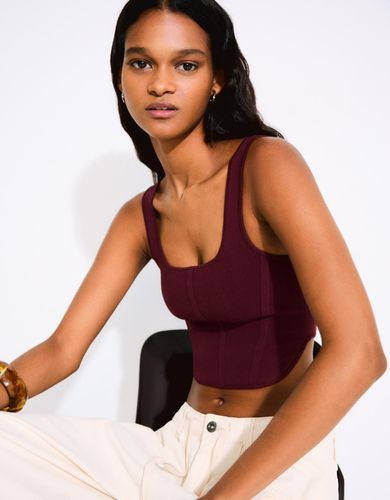 Top Tirantes Corsé Mujer Xs - Bershka - Modalova