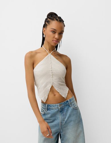 Top Halter Rústico Mujer L - Bershka - Modalova