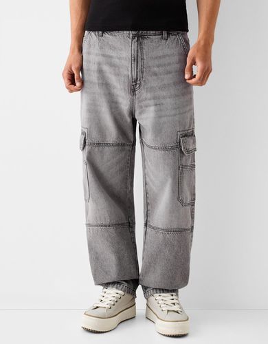 Jeans Cargo Baggy Hombre 34 - Bershka - Modalova