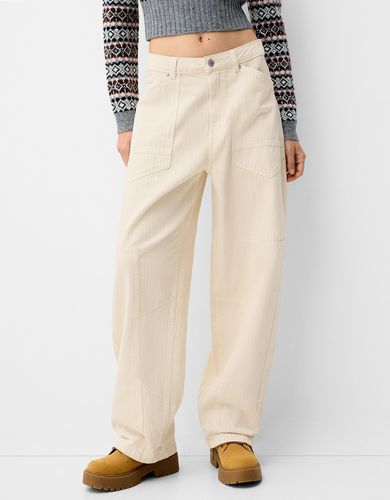 Pantalón Carpenter Sarga Mujer 32 - Bershka - Modalova