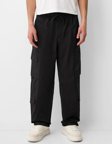 Pantalón Wide Multicargo Hombre L - Bershka - Modalova