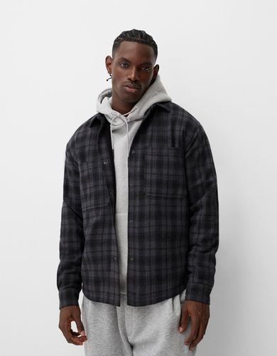 Sobrecamisa Boxy Forro Polar Hombre L - Bershka - Modalova