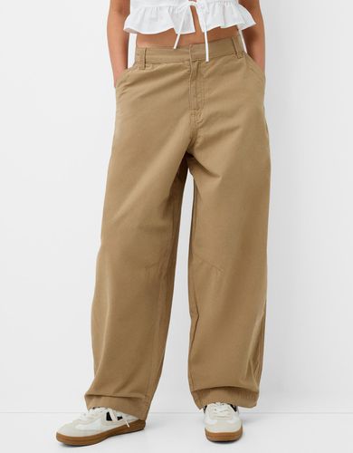 Pantalón Balloon Algodón Mujer 32 - Bershka - Modalova