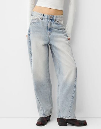 Jeans Balloon Costuras Mujer 38 - Bershka - Modalova