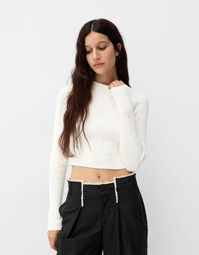 Jersey Rib Trenzado Mujer L - Bershka - Modalova