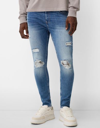 Jeans Super Skinny Rotos Hombre 34 - Bershka - Modalova