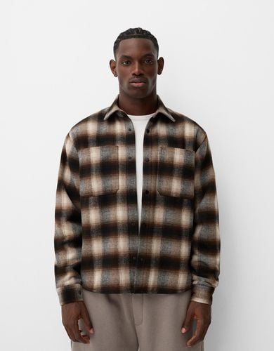 Sobrecamisa Boxy Forro Polar Hombre L - Bershka - Modalova