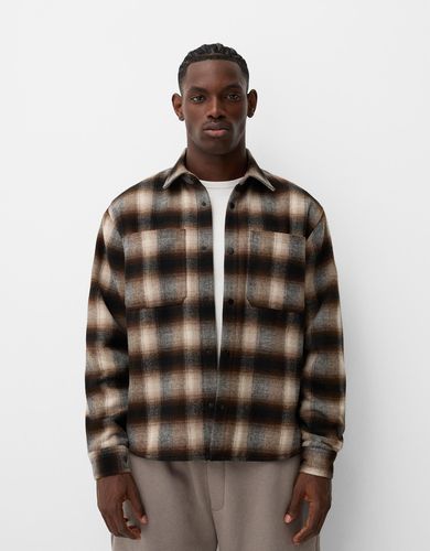 Sobrecamisa Boxy Forro Polar Hombre M - Bershka - Modalova