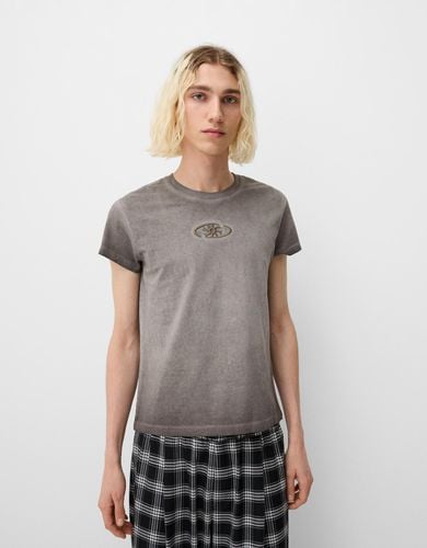 Camiseta Manga Corta Efecto Lavado Hombre L - Bershka - Modalova