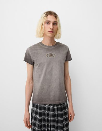 Camiseta Manga Corta Efecto Lavado Hombre M - Bershka - Modalova