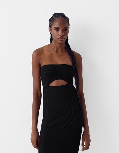 Vestido Midi Cut-Out Mujer L - Bershka - Modalova