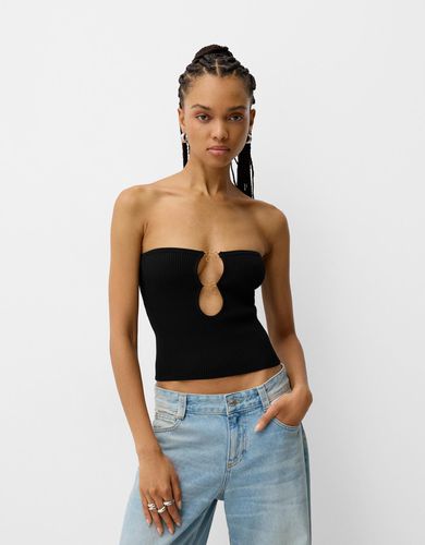 Top Bandeau Abalorios Mujer L - Bershka - Modalova