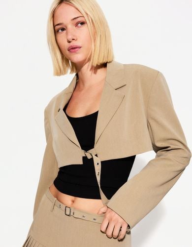 Blazer Cropped Mujer M - Bershka - Modalova