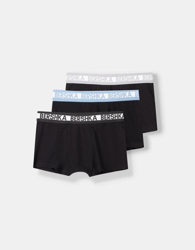 Pack 3 Boxers Cintura Ancha Print Hombre L - Bershka - Modalova