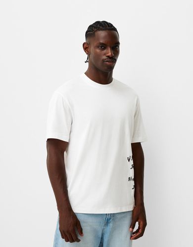 Camiseta Manga Corta Print Hombre S - Bershka - Modalova