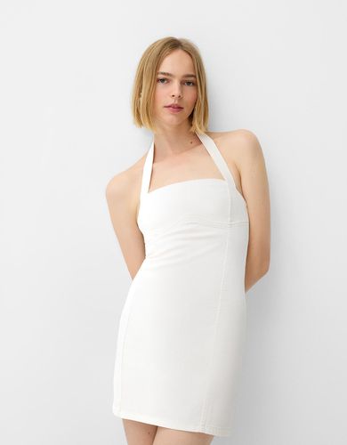 Vestido Mini Halter Sarga Mujer M - Bershka - Modalova