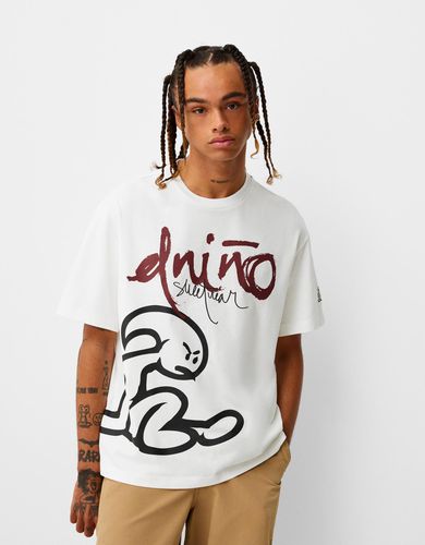 Camiseta X El Niño Boxy Fit Hombre M - Bershka - Modalova